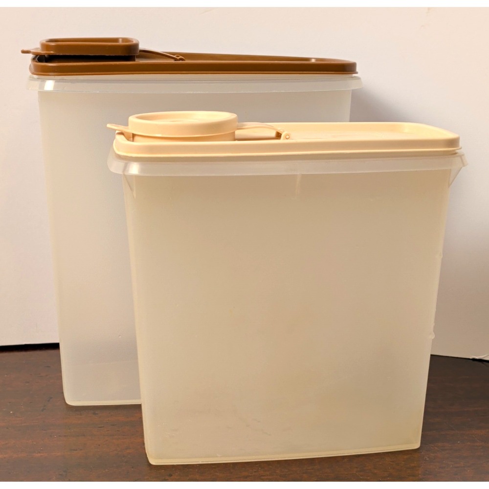 Tupperware Rectangular Storage Container Set 2pc 1.1 qt Snap Lids Clear 1500-4